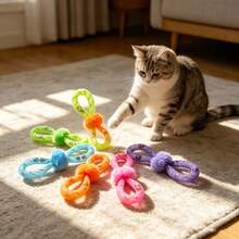 2PCS/4PCS/6PCS Random Color Pet Throwing Toy Cat Toy Pet Interactive Toy Scratch And Bite Resistant Self-Entertainment Boredom Relief Toy With Built-In Bell - View 5