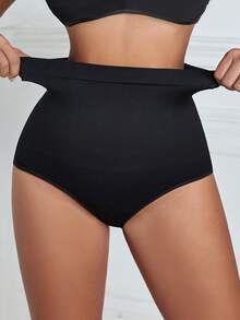 4pcs Solid Color Seamless High Waist Tummy Control Butt Lifting Panties For Women - Multicolor - View 5