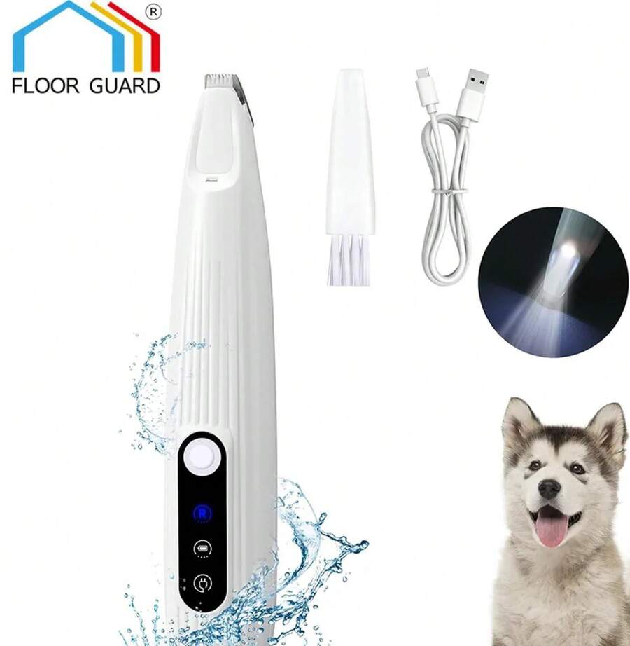 Afeitadora de pies para mascotas, empujador eléctrico para rascar gatos, recortar el pelo del pie para perros, empujador eléctrico para Kit de aseo para perros - 1 - Ver 1