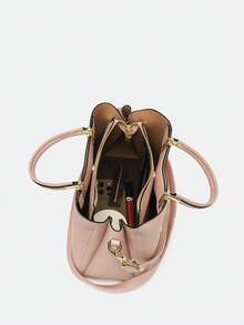 Dedoo Light Luxury Fashion Versatile Multi-Compartment Large Capacity Handbag & Crossbody Bag - Pink - View 7