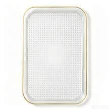 Bandeja Decorativa de Acrílico Bebida Café Comida Lanche Sobremesa Porta-copo Acessório - 35 X 24 X 2,5 CM - Transparente - Visão 11