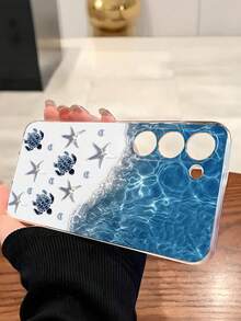 1個時尚海洋海龜海星仿珍珠手機殼 軟質保護套 適用於 Honor Galaxy A04e/12/A13/A14/A34/A50/A52/A53/A54/S21/S22/S23/S24/S25/S25Ultra/S25FE/S26/S26 PLUS/S26 ULTRA/S26 EDGE/ 6A/7A/8A/ 12T/13T/15T/15 TPRO, [國際版非本地版] - 無色 - 查看 3