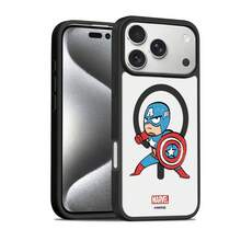 Miniso 漫威蜘蛛人美國隊長黑豹卡通男款magsafe磁吸充電適用於iphone17promax/17pro/air/16promax/15plus/14/13/ip17/15pro/12pro/16plus綠巨人格魯特學生黨防摔保護套相容apple - 黑色 - 查看 4