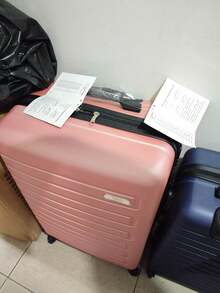 Premium Hard-Board Suitcase | 360° Wheels | Stylish And Durable | Security Lock - 玫瑰金色 - 查看 3