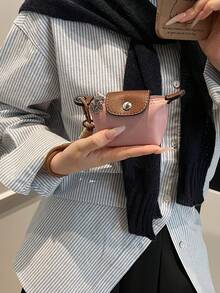 HAILIAN Women's Mini Coin Purse, Wrist Strap Pendant Bag, Multi-Color Storage Pouch, Handbag Accessory, Daily Wallet, Gift For Friends, Mini Card And Coin Storage Pouch - Pink - View 3
