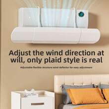 Adjustable Air Conditioner Deflector For Home And Office, Suitable For All Wall-Mounted AC Units, Anti-Direct Airflow Deflector, AC Air Guide Board, Universal AC Air Guide Board, AC Air Deflector, Wall-Mounted AC Deflector, Adjustable Air Guide Cover, AC Air Direction Board, Prevent Direct Airflow, Anti-Direct Airflow, Air Direction Adjustment, Anti-Condensation, Even Cooling, Avoid Cold Air, Protect Joints, Dry Skin Protection - ALMSxdceh3 - View 3