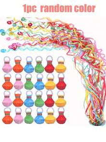 1/10/20pcs Colorful Ribbon, Confetti, Petals, Toss Flowers, Meteor Shower Confetti Cannon, Wedding Party Toss Ribbon, Convenient Party Supplies, Magic Paper, Popcorn Celebration Confetti, Suitable For Birthday, Proposal, Wedding, Graduation Party, Vibrant Confetti - Multicolor - View 12