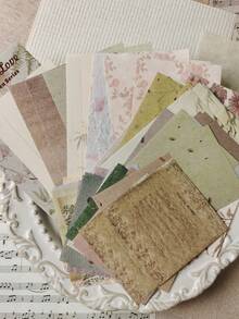 1 Pack 60 Sheets Vintage Botanical Floral English Decorative Collage Scrapbooking Paper DIY Memo Note Paper School Supplies - BQ897 - View 3