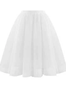 1 Stück eleganter schwarzer Tüll-Slip-Rock, mehrschichtiger knielanger Tüllrock für Damen, Ballett-Rock, Hochzeitsaccessoire - Verschiedenfarbig - Übersicht 5