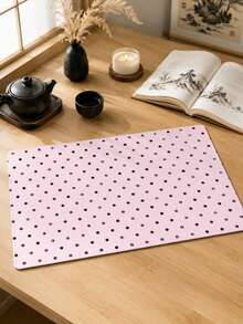 XXL Pink Mouse Pad Polka Dot Aesthetic Desk Mat, Microfiber Fabric Surface Non-Slip Rubber Base, Girls Birthday Gift Office Study Desk Extended Size - View 8