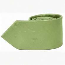 Set Of 3 Light Gray Ties For Groomsmen, Weddings, And Events - Light Olive Green - View 4