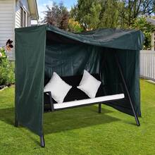 Garden Swing Cover, Protective Swing Cover, Waterproof Cover, Sun Protection, Oxford Fabric, 205x124x164cm - Dark Green - View 1