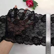 2 Yards French Vintage Rose Lace Trim, Black And White Colors Available, DIY Clothing Decoration Accessories - Lace Trim - View 12