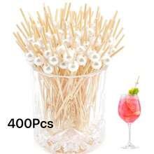600/4000/300/200/100/50/20/10入指尖食物叉、水果竹籤，4.7英吋三明治水果叉竹牙籤派對前菜用品裝飾，生日婚禮派對裝飾用品，適用於俱樂部、水果、杯子蛋糕、漢堡、烤肉零食、零食拼盤、派 - 白色 - 查看 16