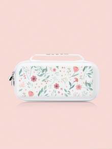 Funda protectora con estampado floral y bolsa de almacenamiento compatible con consola de juegos Switch, compatible con New Switch 2 (2025), NS 2nd Gen/Switch OLED, mejor regalo compatible con jugadores de Switch, regalo de San Valentín/romántico - Multicolor - Ver 11