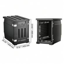 Insulated Food Container With 90L Capacity, LLDPE Food Container Carrier With Double Buckles, Front Loading Food Warmer For Restaurant, Canteen - 90 L, con Hebillas Dobles - 查看 10