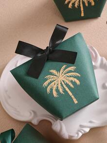 Cirelle Set Kotak Hadiah Hari Nasional Saudi Isi 30 Buah, Kotak Kertas Hijau dengan Desain Pohon Palem, Cocok untuk Berbagai Perayaan, Ideal untuk Camilan atau Suvenir - View 8