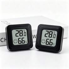 1/2/3pcs Mini Indoor Thermometer Hygrometer, High Precision Temperature Monitor, Humidity Meter, Comfort Indicator, Digital Display, Suitable For Home, Office, Reptile Habitat, Wine Cabinet - Thermometer and Hygrometer - View 16