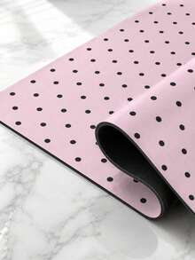 XXL Pink Mouse Pad Polka Dot Aesthetic Desk Mat, Microfiber Fabric Surface Non-Slip Rubber Base, Girls Birthday Gift Office Study Desk Extended Size - View 7