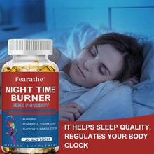 Nighttime Fat Burner - High Potency Formula With White Kidney Bean And Green Coffee Bean - Metabolism Support - 120 Softgels - 1 bottle - View 4