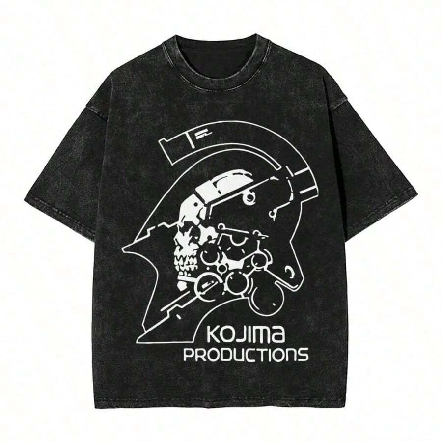 Metal Gear Solid Game T-Shirt, Round Neck, Summer Clothing, Casual, Metal Gear Solid Rising T-Shirts, Unisex, Metal Gear Solid T-Shirt, Breathable And Comfortable. - 黑7 - 查看 1