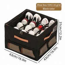 Foldable Shoe Box Storage Organizer, Suitable For Square Shoe Boxes, Non-Waterproof, Multi-Purpose, With Lid Closure - Multicolor - View 23