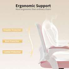 Ergonomic Mesh Office Chair With Flip Armrests And Lumbar Support - Pink - View 6