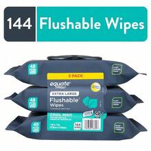 Exclusive Special : Cleaning Essentials Extra Large Flushable Wet Wipes, Cool Mint Scent, Extra Large Size For Better Coverage | Suitable For Any Room | Great For Gifting | Excellent Cleaning Essential - 1(144片濕紙巾(3包)) - 查看 2