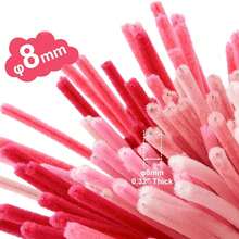 926pcs/530pcs/505pcs/303pcs/100pcs 粉色混色管刷手工套組，適用於DIY花藝佈置，附波浪珍珠薄紗包裝，DIY手工愛好者、日常家居裝飾、動手創意、禮物、返校季理想選擇 - 多色 - 查看 10