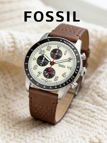 Fossil 男士運動旅行石英不鏽鋼計時碼錶 FS6042 - 棕色 - 查看 1