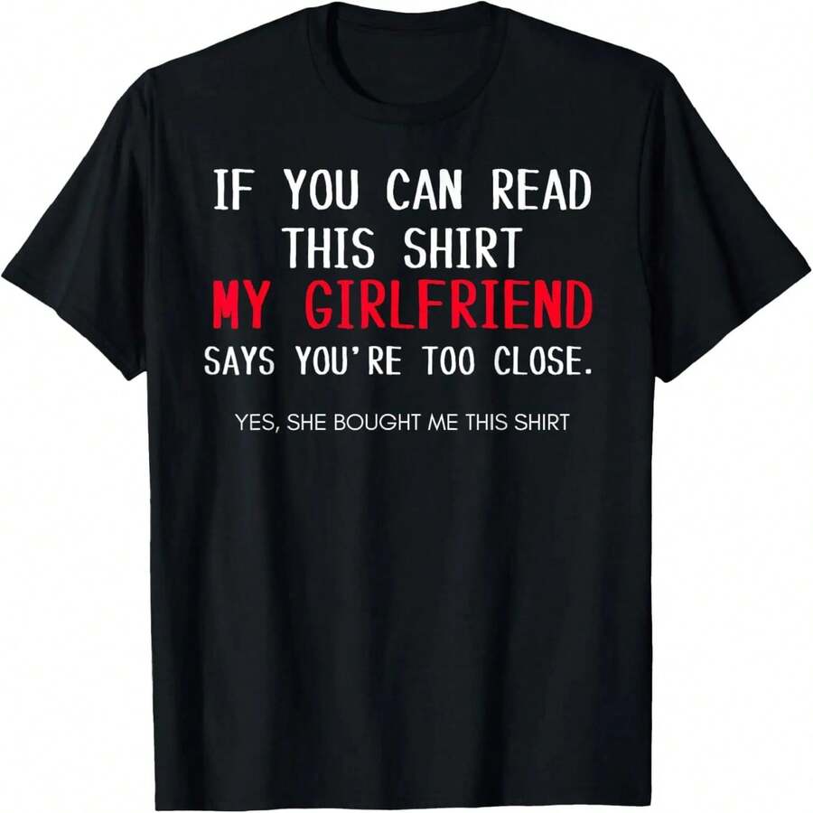 Funny Relationship Couples Shirt - Girlfriend_Boyfriend Gift - Black - View 1