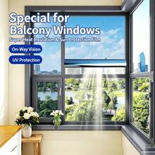 One-Way Privacy Window Film, Home Window Glass Film, Combines Sun Protection, Heat Insulation And Shading Functions. Effectively Blocks Strong Light And UV Rays, Prevents Indoor Stuffiness, Outside Cannot See Inside, Protects Home Privacy Space. - 1PC - View 2