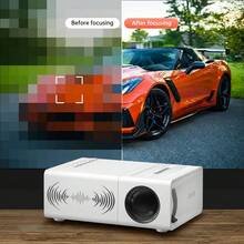 1080P 便攜式迷你投影機，支援 USB/手機連接，附遙控器與內建喇叭，適用於戶外露營、家庭劇院、辦公室、萬聖節與聖誕節慶祝 - 白色 - 查看 4