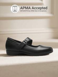 Women's Flats Arch Support Comfortable Casual Ballet Mary Business Office For Women Dressy And Work Ankle Strap Dress Flats Shoes - Black - View 4
