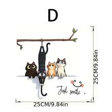 1 pieza Adhesivo de pared de gato de PVC removible y resistente al agua, adecuado para decoración del hogar y la habitación - Multicolor - Ver 16