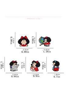 可愛動物卡通鋅合金胸針 - 彩色 - 查看 10
