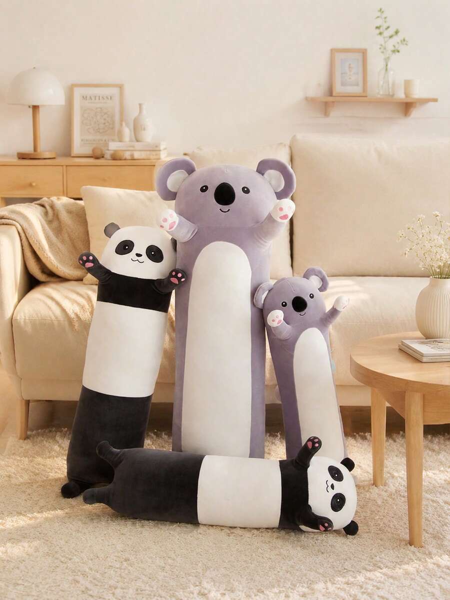 Molutian 2種尺寸 (50/70cm) 可愛柔軟長貓絨毛娃娃,辦公室午睡枕,睡眠枕,家居裝飾禮物,兒童絨毛玩具,蝙蝠絨毛娃娃,柔軟枕頭,萬聖節聖誕節絨毛抱枕 - 彩色 - 查看 1