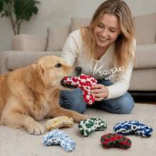 1PC Dog Chew Toys ,Durable Interactive Squeaking Toy For Aggressive Chewers, Bite-Resistant Teeth Cleaning Toy, Pet Molar Grinding Toy For Puppy Teething, Squeaker Rope Toy For Small Medium Dogs, Engaging Play Toy For Stress Relief & Boredom - Multicolor - View 3