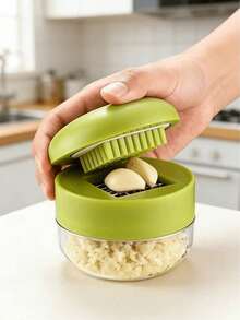 2-In-1 Double-Sided Garlic Chopper & Slicer, Kitchen Accessory Home Gadget, BBQ Camping Essential, Summer Outdoor Cooking Essential, Camping Travel Essential, Compact Easy-To-Clean Garlic Processing Tool - Multicolor - View 12