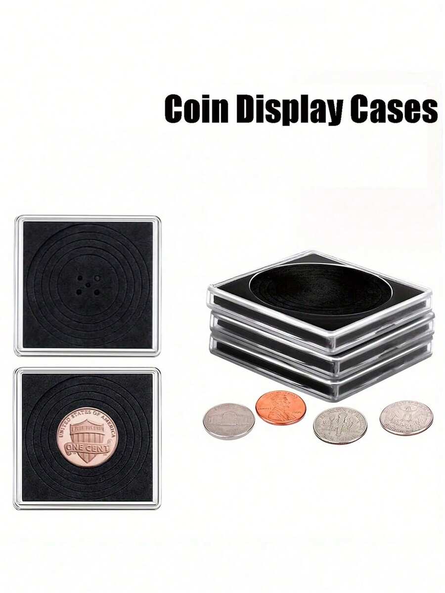 5/10/20/40pcs Coin Collection Box Set - Transparent Coin Capsules, Round Plastic Coin Boxes, Coin Collection Storage Boxes, Commemorative Coin Protectors, Christmas, Adjustable Coin Protector Cases, Coin Display Holders, Coin Collecting, Round Boxes - Multicolor - View 1