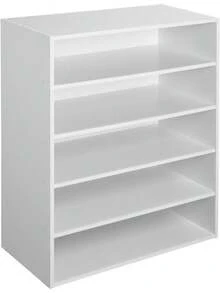 1565 Stackable 5-Shelf Organizer, White - Organizer - View 1