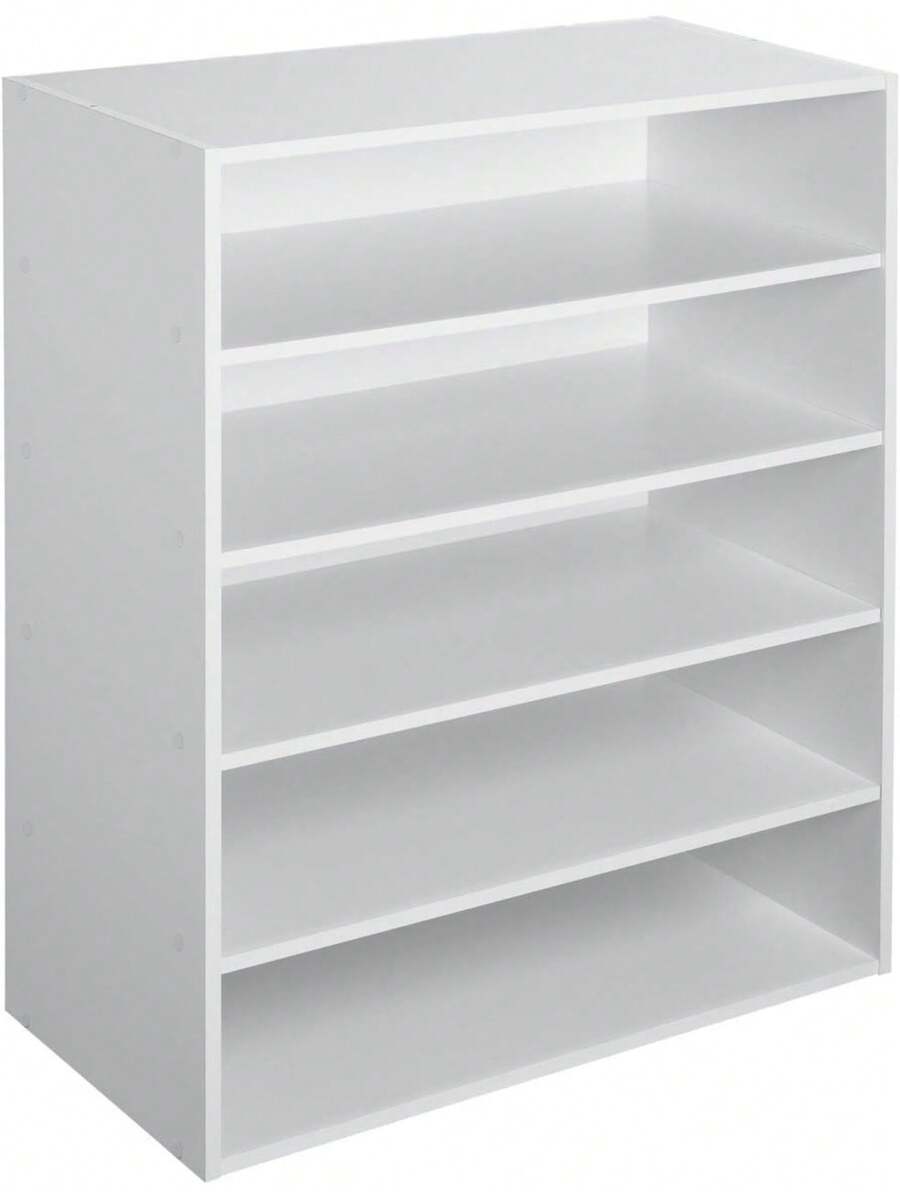 1565 Stackable 5-Shelf Organizer, White - Organizer - View 1