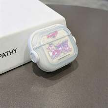 三麗鷗 Kuromi 茶會 AirPods 保護殼 可愛透明防震殼 附旋轉支架 適用於 AirPods 1/2/3/4 與 Pro/Pro 2 代 新 AirPods Pro 3 聖誕襪填充禮物 送女友 - transparent - 查看 6
