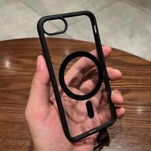 Luxury Magnetic Wireless Charging Protective Case Compatible With Apple 17E 7 8 SE2022 SE2020 17 16 15 14 13 12 11 SE3 7PLUS 8Plus 16e 13mini 12mini, With Soft Bumper And Transparent Hard Backplate, Apple Phone Case, Apple 17promax Protective Case, Summer - Pink - View 2