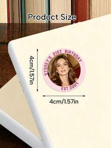 54/108/540 Custom Birthday Stickers, Personalized Labels, Customizable Thank-You Stickers, Customizable Text And Photo/Image Stickers, Multi-Purpose Stickers, Birthday Gifts, Logo Stickers, Suitable For Envelopes, Gift Boxes, Office Supplies, Etc. - Style a - View 2