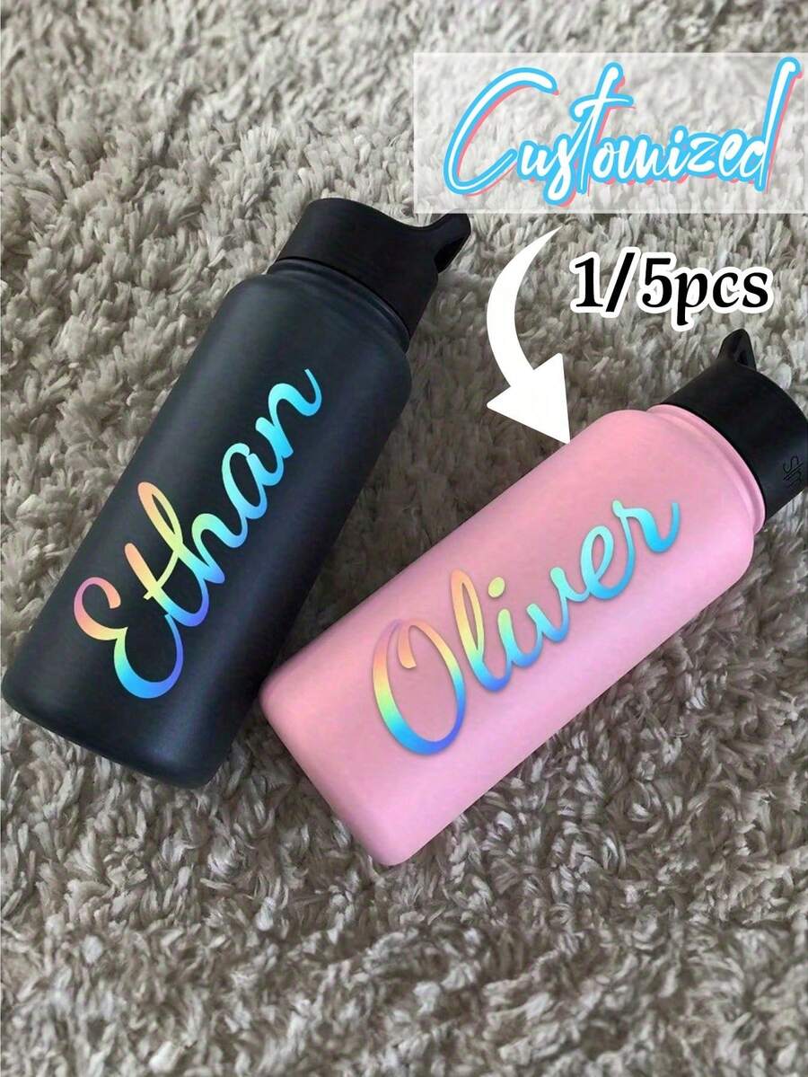 Custom Color Transfer Stickers, UV Printed, Personalized Transfer Stickers, Personalized Custom Name Label Stickers, Custom Decal Stickers, Name Stickers, Date Stickers, DIY Gifts, Handmade, Handwritten, Wedding Stickers, Gift Stickers - Multicolor - View 1