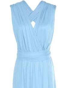 Vestido de Dama de Convertible para Mujer - Celeste - Ver 6