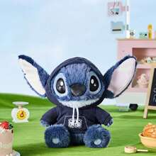MINISO Disney Lilo And Stitch 絨毛玩偶，連帽款可愛掌心系列，毛茸茸觸感搭配刺繡細節，柔軟捏捏玩具，適合所有年齡層女孩的史迪奇絨毛禮物 - 藏蓝色 - 查看 8