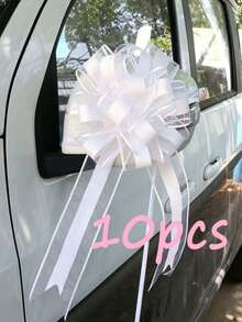 10/20件組婚車裝飾蝴蝶結流蘇禮品包裝緞帶，婚禮裝飾緞帶，適用於婚車、椅子/樓梯/桌面裝飾，婚禮桌椅裝飾、禮品包裝、派對、生日 - 彩色 - 查看 15