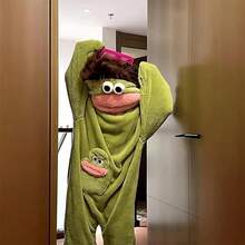 Funny Monster Wearable Blanket Hoodie, Oversized Soft Warm Cozy Pullover Loungewear,  One Size For Women Men Halloween Costume For Home Party - Multicolor - View 8